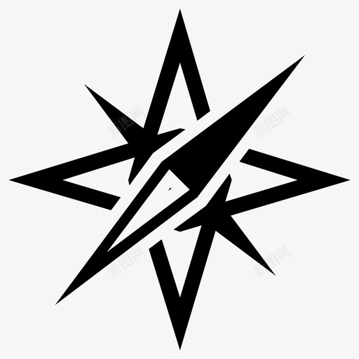 指南针箭头方向探索图标svg_新图网 https://ixintu.com 定向 导航 指南针 探索 箭头方向
