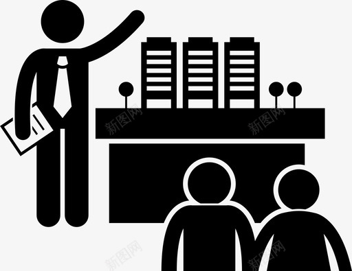售楼处房屋模型图标svg_新图网 https://ixintu.com 售楼员 售楼处 房地产 房屋 模型 物业 物业代理房地产