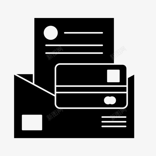 信用卡账单商务金融图标svg_新图网 https://ixintu.com 信用卡账单 商务 支付 金融