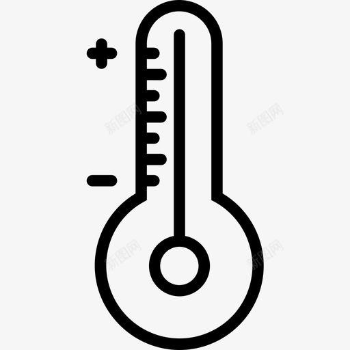 温度计天气188线性图标svg_新图网 https://ixintu.com 天气188 温度计 线性