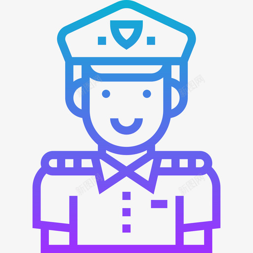 警官9号警探梯度图标svg_新图网 https://ixintu.com 9号警探 梯度 警官