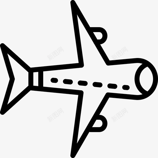 飞机技术运输图标svg_新图网 https://ixintu.com 技术 旅行 运输 飞机
