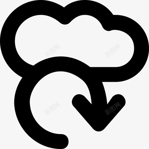 云刷新云计算云同步图标svg_新图网 https://ixintu.com icloud 云计算 刷新 加载 同步 平滑 材料 线图 网络 通信 重新