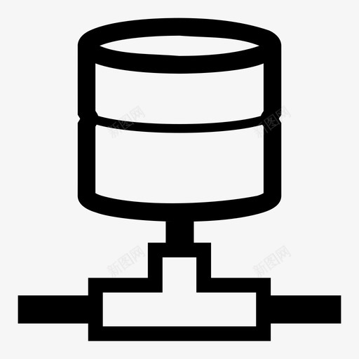 数据库连接到网络连接联机图标svg_新图网 https://ixintu.com 数据库连接到网络 联机 连接