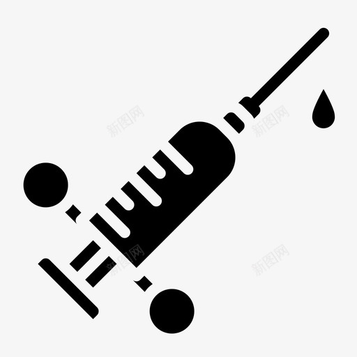 注射器医用病号图标svg_新图网 https://ixintu.com 医用 字形 注射器 疫苗 病号