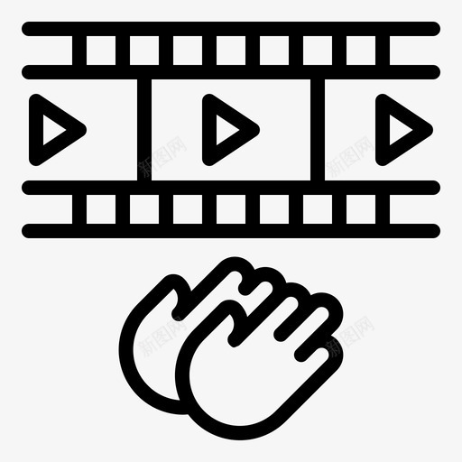 掌声电影欣赏欢呼图标svg_新图网 https://ixintu.com 手 掌声电影 欢呼 欣赏 电影 鼓掌
