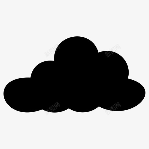 云阴天天空图标svg_新图网 https://ixintu.com 云 天气 天空 水汽 阴天