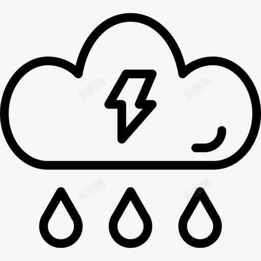 雨能量22线性图标svg_新图网 https://ixintu.com 线性 能量22 雨