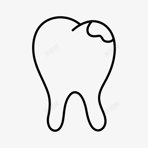 龋齿牙痛蛀牙图标svg_新图网 https://ixintu.com 牙痛 蛀牙 裂牙 龋齿