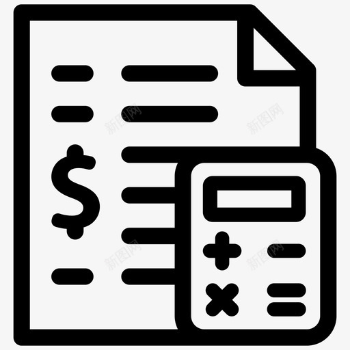 预算计算器财务图标svg_新图网 https://ixintu.com 业务 计划 计算器 财务 预算