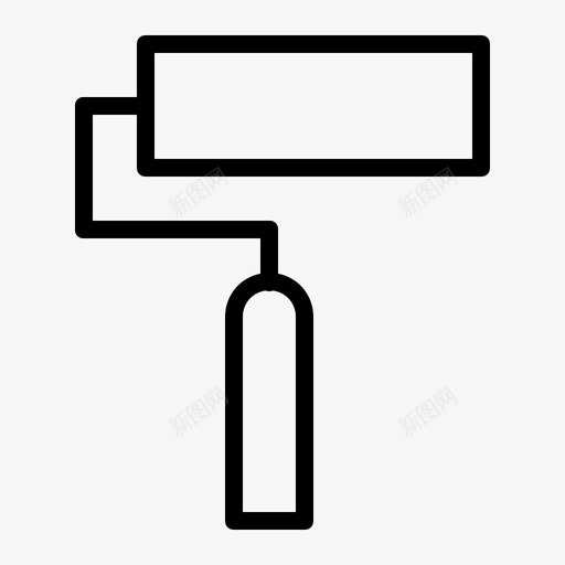 油漆辊刷图纸油漆图标svg_新图网 https://ixintu.com 图纸 油漆 油漆轮廓 油漆辊刷 滚漆刷