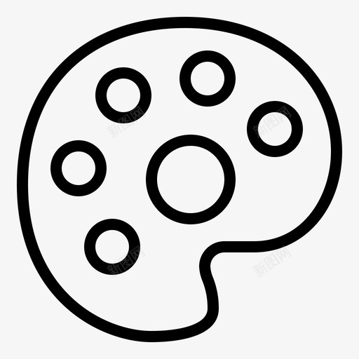 调色板艺术颜色图标svg_新图网 https://ixintu.com 学校 托盘 艺术 艺术学校 调色板 颜色