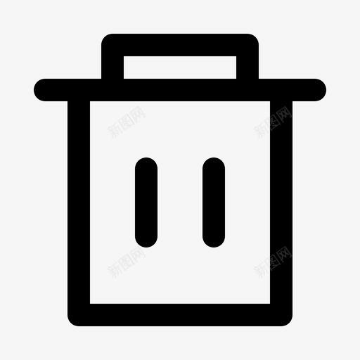 垃圾桶删除工具图标svg_新图网 https://ixintu.com 删除 垃圾桶 实用程序 实用程序行 工具