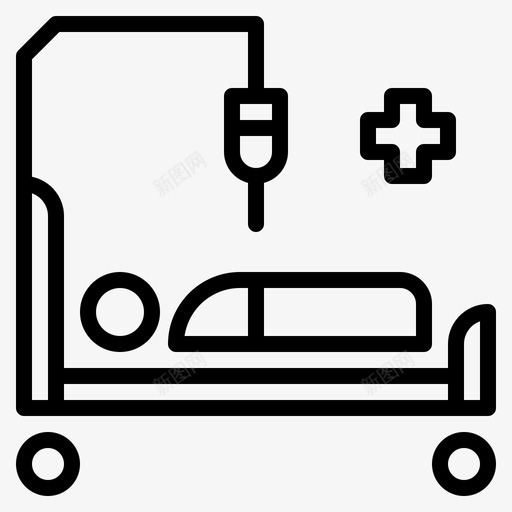 病床医生病人图标svg_新图网 https://ixintu.com 医生 病人 病床