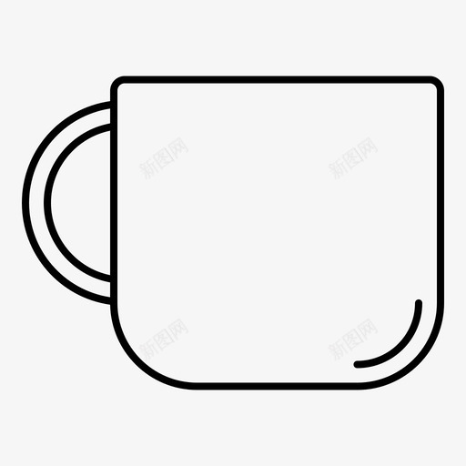马克杯饮料玻璃杯图标svg_新图网 https://ixintu.com 公司商业图标 口渴 玻璃杯 饮料 马克杯
