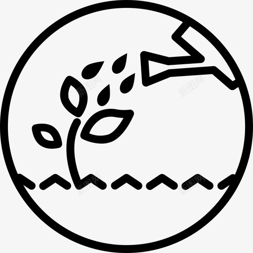 浇灌植物生长种植图标svg_新图网 https://ixintu.com 土壤 树苗 浇灌植物 生长 种植