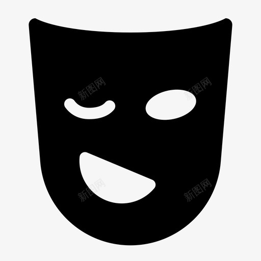 闪烁面具戏剧面具摇摆表演图标svg_新图网 https://ixintu.com 嘉年华 戏剧面具 摇摆表演 闪烁面具