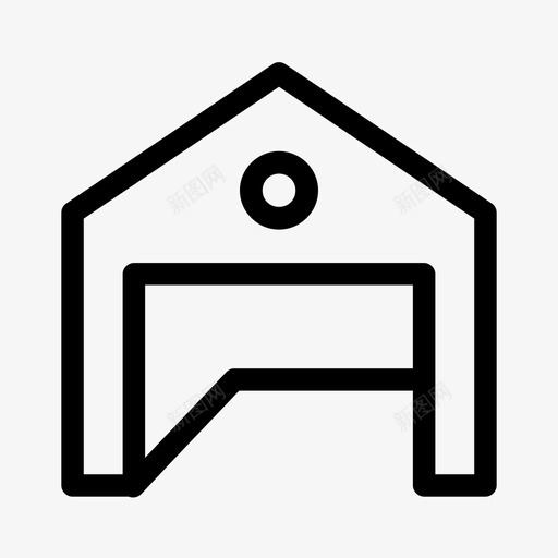 车库车库门住宅图标svg_新图网 https://ixintu.com 仓库 住宅 房屋 混合3种介质 车库 车库门