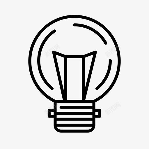 灯泡电思想图标svg_新图网 https://ixintu.com 发明 思想 灯泡 照明