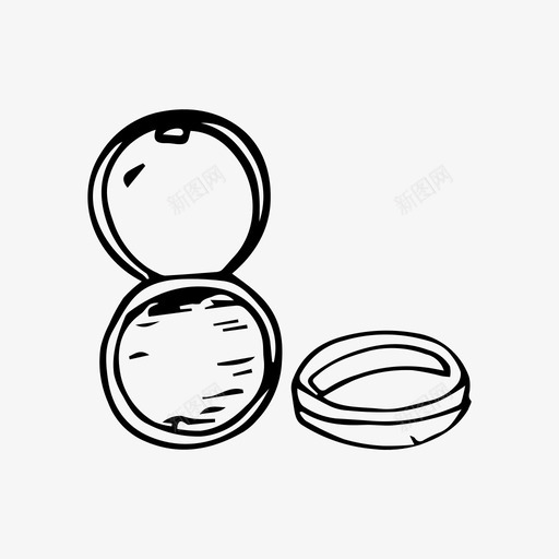 胭脂腮红化妆品图标svg_新图网 https://ixintu.com 化妆品 女士配件 胭脂 腮红