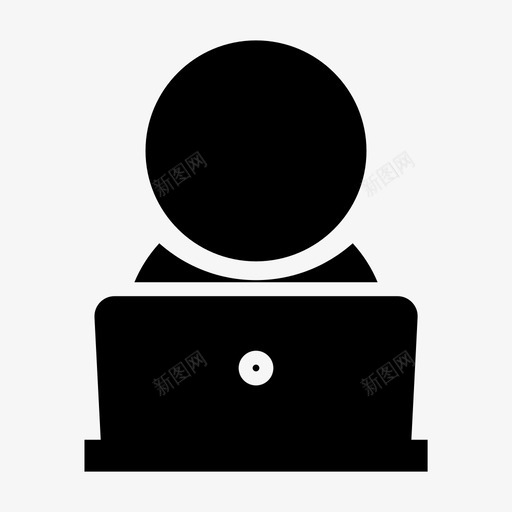 员工会计经理图标svg_新图网 https://ixintu.com 会计 员工 员工工作 学习 笔记本电脑 经理
