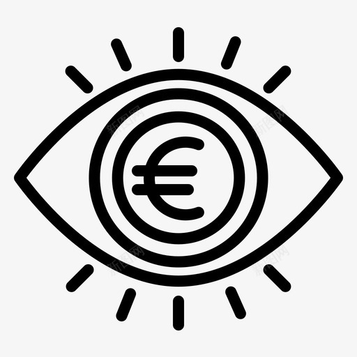 观点分析美元图标svg_新图网 https://ixintu.com 分析 欧元 眼睛 经济 美元 观点