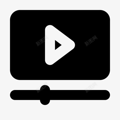 视频播放器媒体多媒体图标svg_新图网 https://ixintu.com 多媒体 媒体 字形 广告 播放器 视频 音频