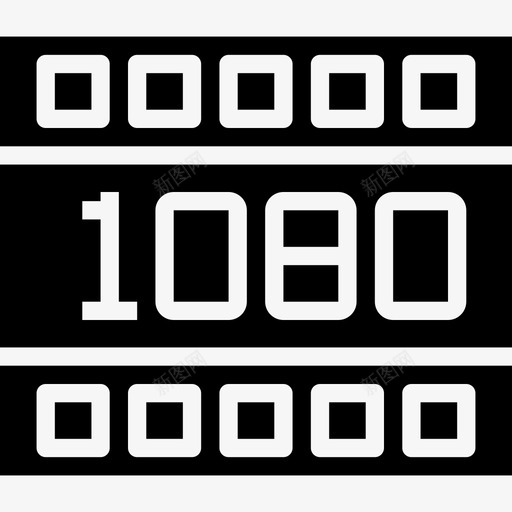 1080p全照片和视频8填充图标svg_新图网 https://ixintu.com 1080p全高清 填充 照片和视频8
