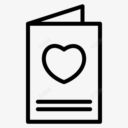 贺卡信件爱情图标svg_新图网 https://ixintu.com 信件 情人节 浪漫 爱情 贺卡