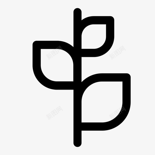 环境树叶自然图标svg_新图网 https://ixintu.com 树叶 植物 环境 简单干净的圆润笔触 自然