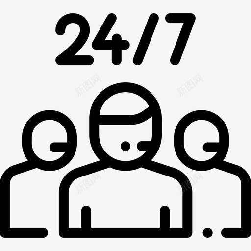 24小时呼叫中心4直拨图标svg_新图网 https://ixintu.com 24小时 呼叫中心 直拨