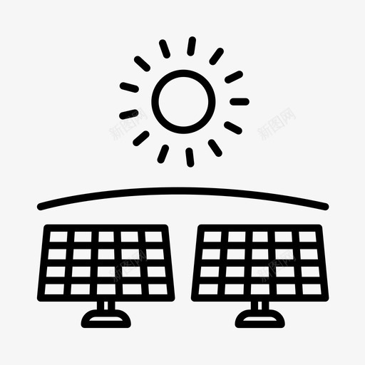 太阳能绿色能源可再生资源图标svg_新图网 https://ixintu.com 可再生资源 可持续发展 太阳能 太阳能板 绿色能源