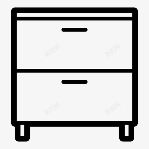 橱柜抽屉组合厨房图标svg_新图网 https://ixintu.com 厨房家具 抽屉 橱柜 组合厨房