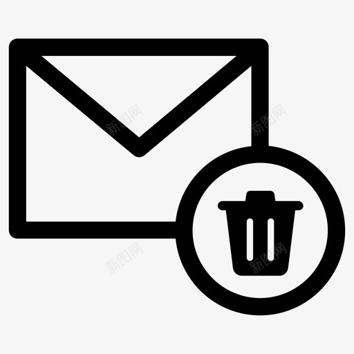 删除邮件电子邮件信封图标svg_新图网 https://ixintu.com 信件 信封 删除邮件 电子邮件