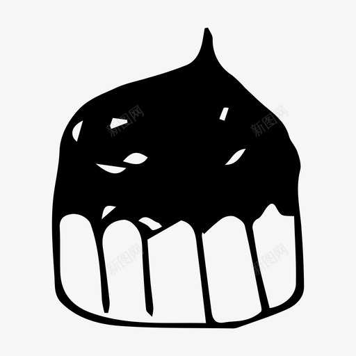 纸杯蛋糕面包店食物图标svg_新图网 https://ixintu.com 素描 纸杯 蛋糕 面包店 食物