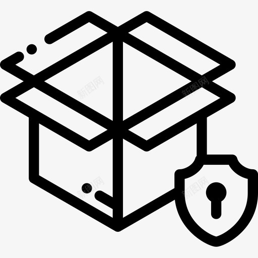 物流箱43线性图标svg_新图网 https://ixintu.com 物流 线性