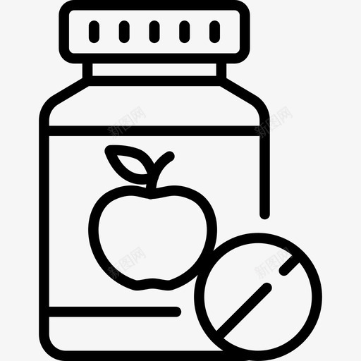 维生素C药物10线性图标svg_新图网 https://ixintu.com 线性 维生素C 药物10