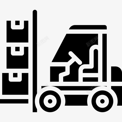 叉车9月物流3号实心图标svg_新图网 https://ixintu.com 9月物流3号 叉车 实心