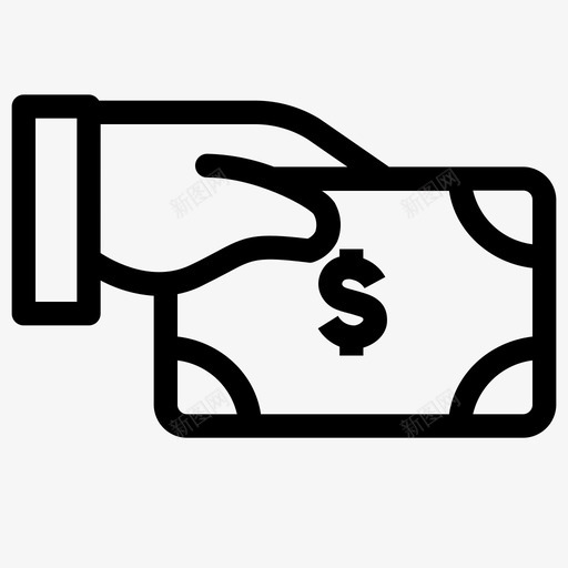 付款现金手图标svg_新图网 https://ixintu.com 付款 手 持有 现金 钱 银行