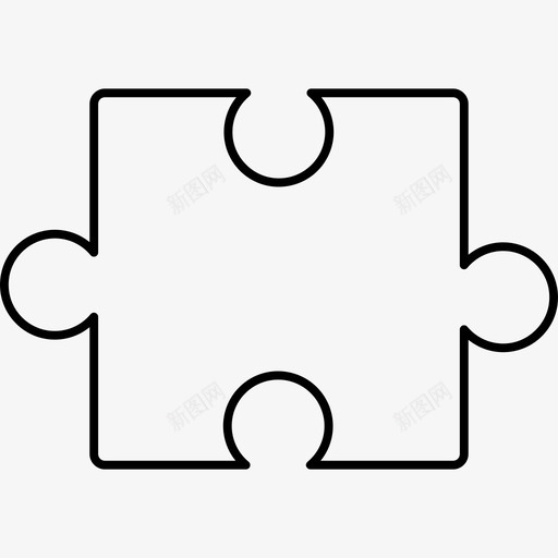 拼图游戏解决方案图标svg_新图网 https://ixintu.com 学校和教育线图标 拼图 游戏 解决方案