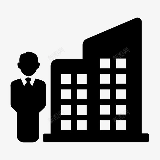 办公楼商务商人图标svg_新图网 https://ixintu.com 办公楼 商人 商务 图标 领导