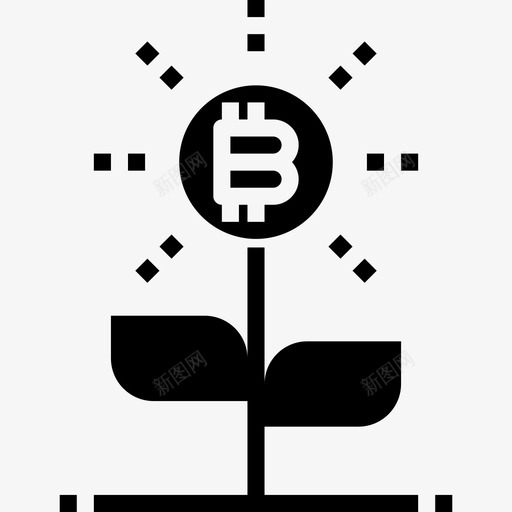 增长比特币73填充图标svg_新图网 https://ixintu.com 填充 增长 比特币73