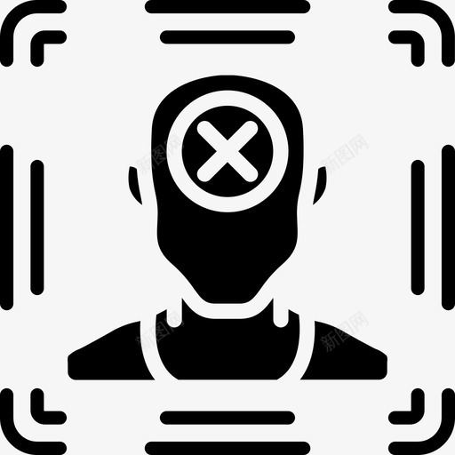面部识别生物识别2填充图标svg_新图网 https://ixintu.com 填充 生物识别2 面部识别