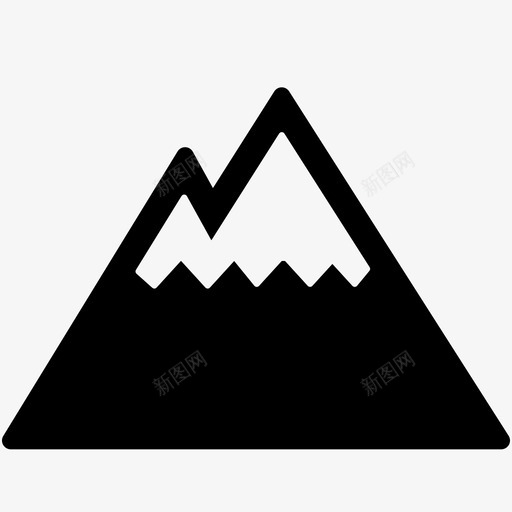 山登山山峰图标svg_新图网 https://ixintu.com 天空 山 山峰 登山 雪