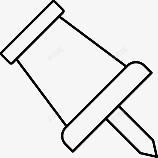 图钉文具工具图标svg_新图网 https://ixintu.com 图钉 学校和教育线图标 工具 文具
