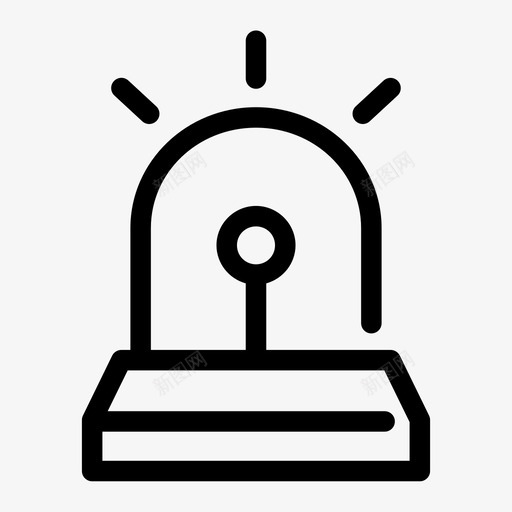 警报钟声灯光图标svg_新图网 https://ixintu.com 其他 提醒 灯光 警报 通知 钟声
