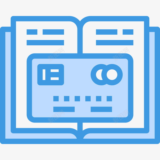 信用卡商务260蓝色图标svg_新图网 https://ixintu.com 信用卡 商务 蓝色