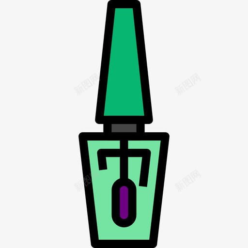 指甲油化妆品2线性颜色图标svg_新图网 https://ixintu.com 化妆品2 指甲油 线性颜色