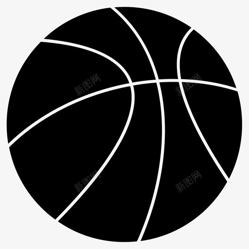 篮球球体运动图标svg_新图网 https://ixintu.com 球体 篮球 运动