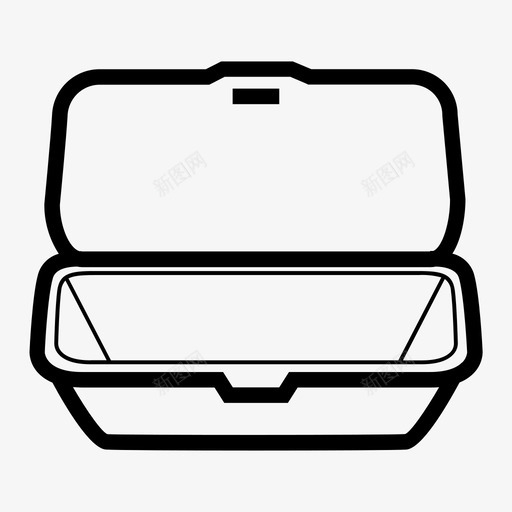 去盒子容器餐馆图标svg_新图网 https://ixintu.com 去盒子 垃圾 外卖 容器 泡沫塑料 餐馆